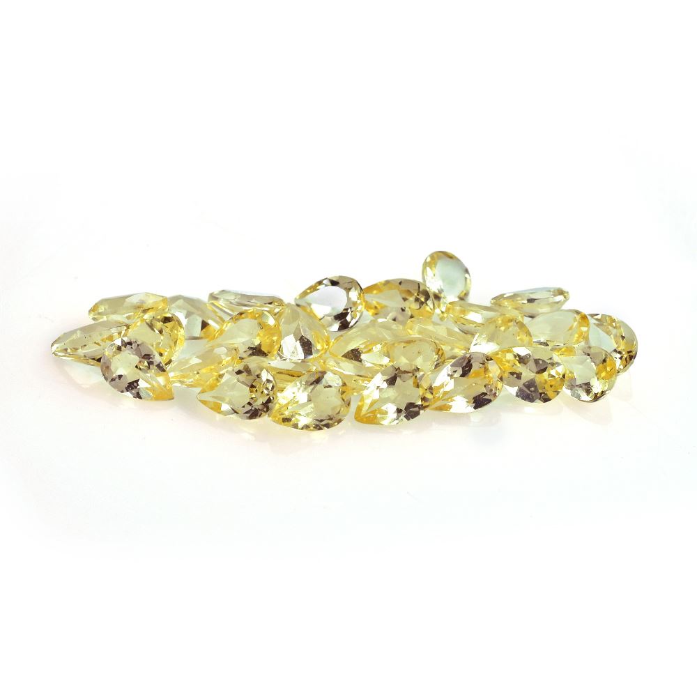 YELLOW BERYL CUT PEAR (LITE)(SI) 6.00X4.00 MM 0.35 Cts.