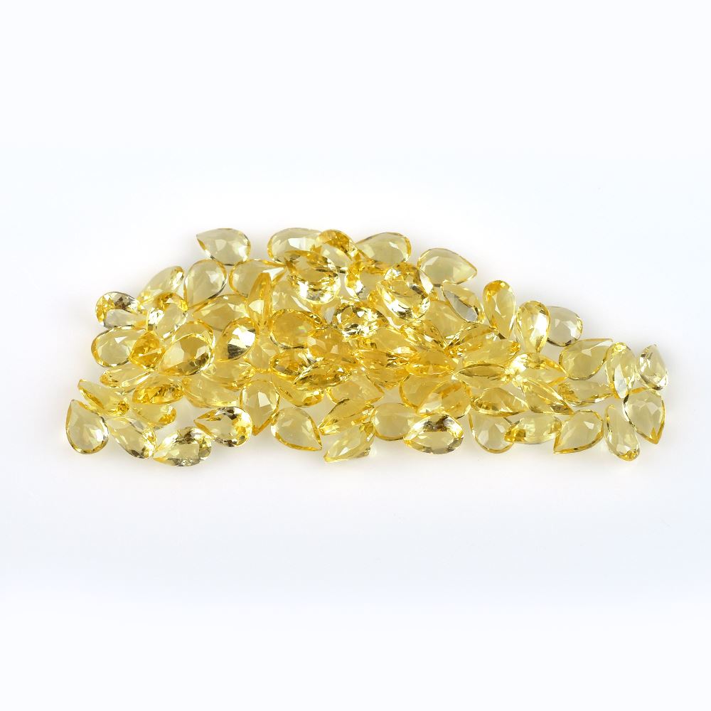 YELLOW BERYL CUT PEAR (MEDIUM/SI) 6.00X4.00 MM 0.36 Cts.