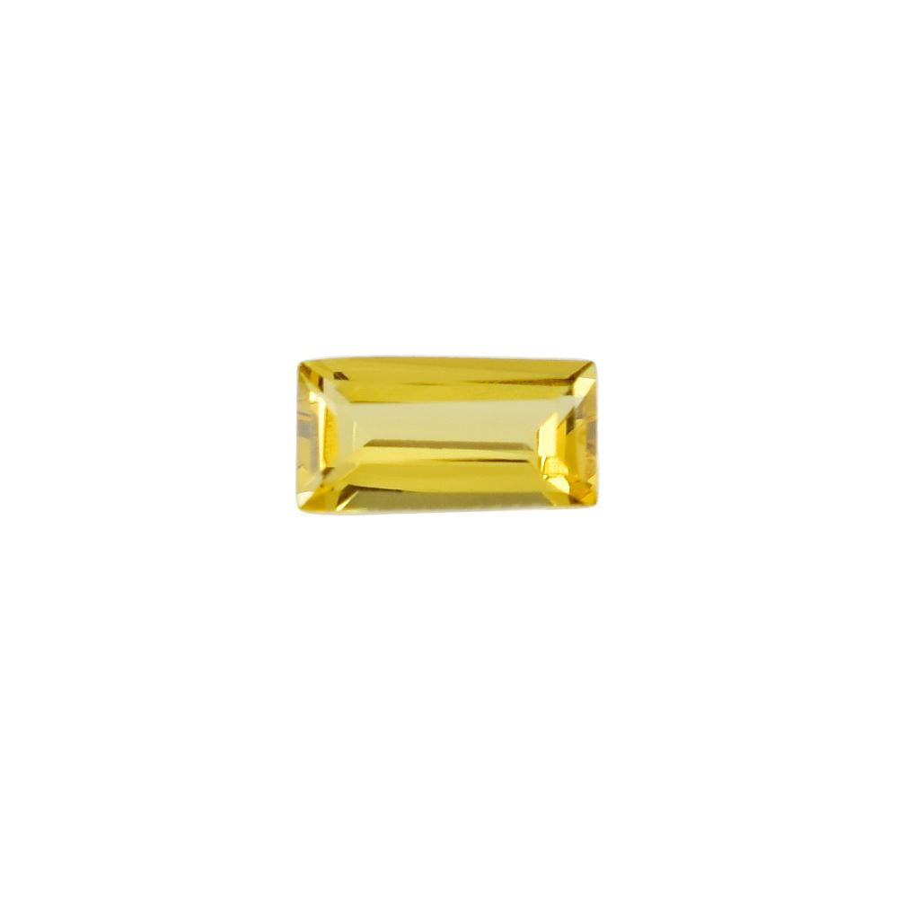YELLOW BERYL CUT BAGUETTE (DARK) 6.00X3.00 MM 0.20 Cts.