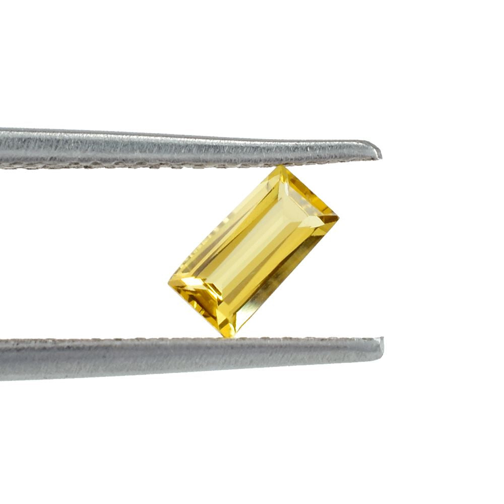 YELLOW BERYL CUT BAGUETTE (DARK) 6.00X3.00 MM 0.20 Cts.