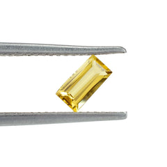 YELLOW BERYL CUT BAGUETTE (DARK) 6.00X3.00 MM 0.20 Cts.