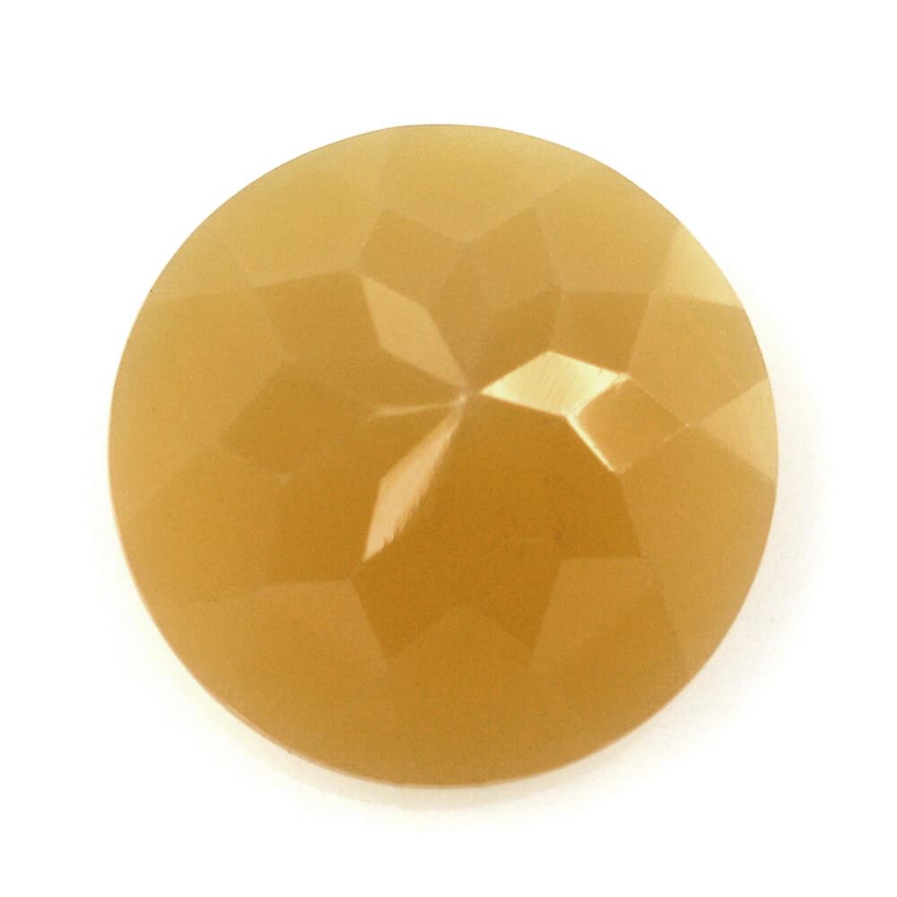 YELLOW OPAL CUT ROUND  15MM 9.06 Cts.
