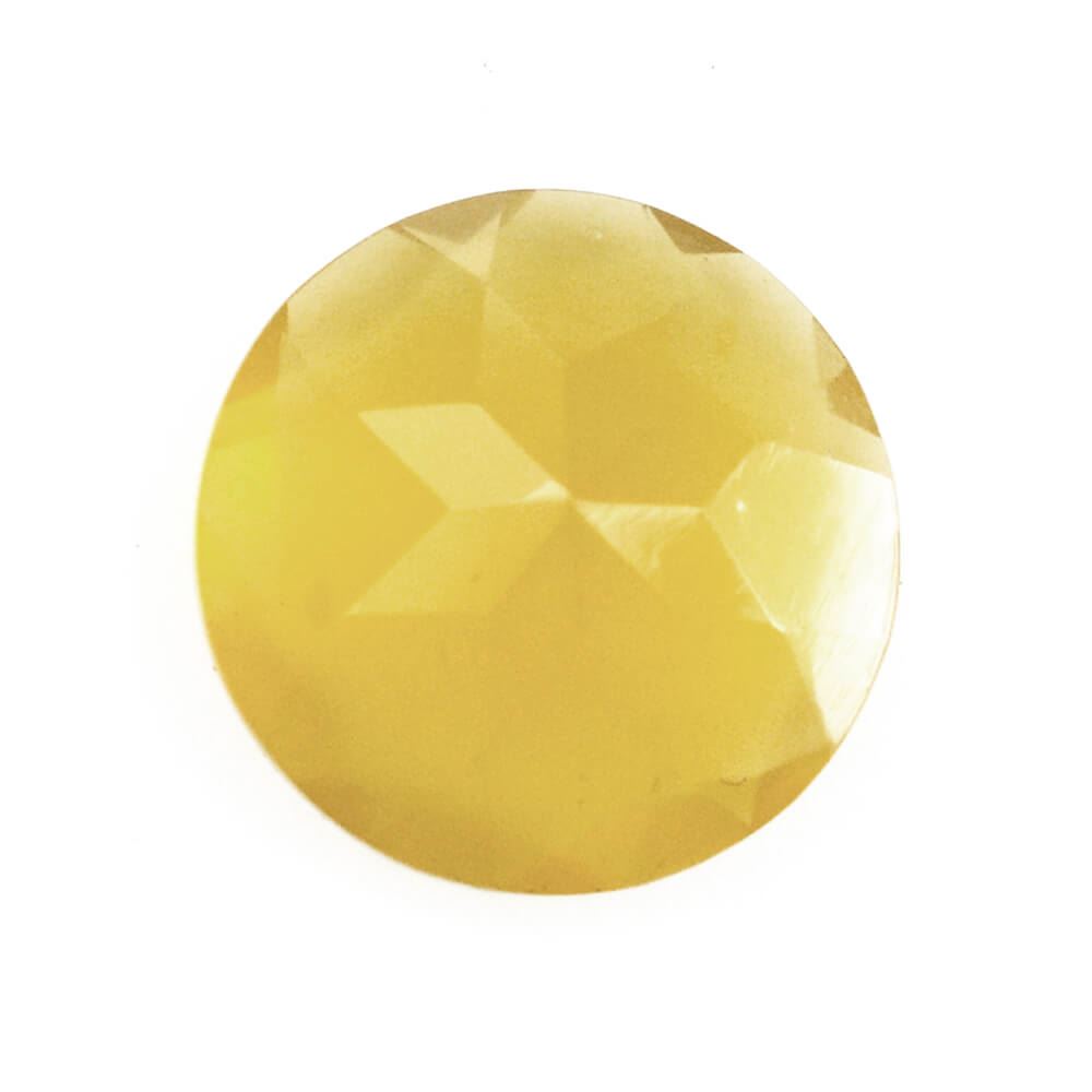 YELLOW OPAL CUT ROUND  9MM 1.92 Cts.