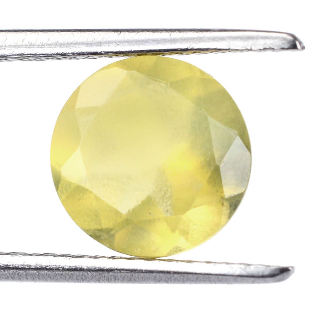 YELLOW OPAL CUT ROUND  9MM 1.92 Cts.