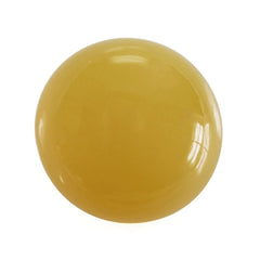 YELLOW OPAL BUTTON ROUND CAB 15MM 9.57 Cts.