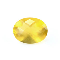 YELLOW OPAL CHECKER CUT OVAL 8X6MM 0.89 Cts.