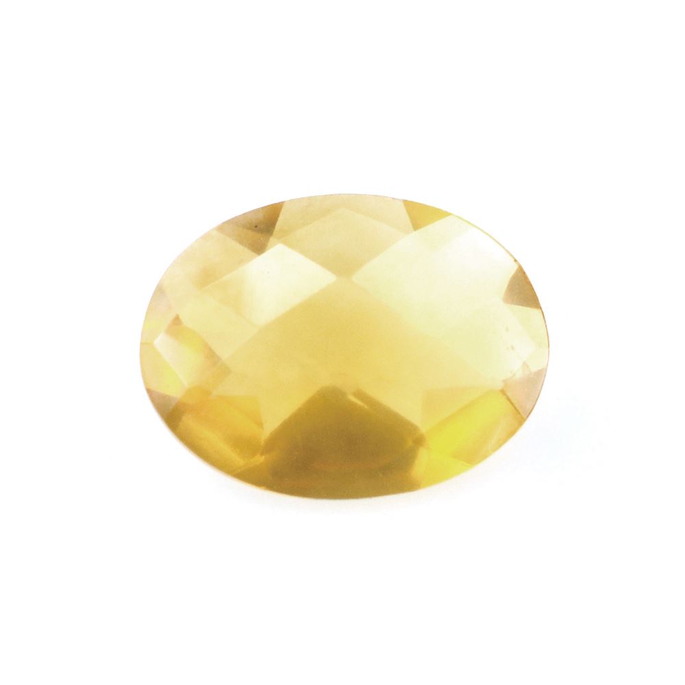 YELLOW OPAL CHECKER CUT OVAL 8X6MM 0.79 Cts.