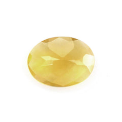 YELLOW OPAL CHECKER CUT OVAL 8X6MM 0.79 Cts.