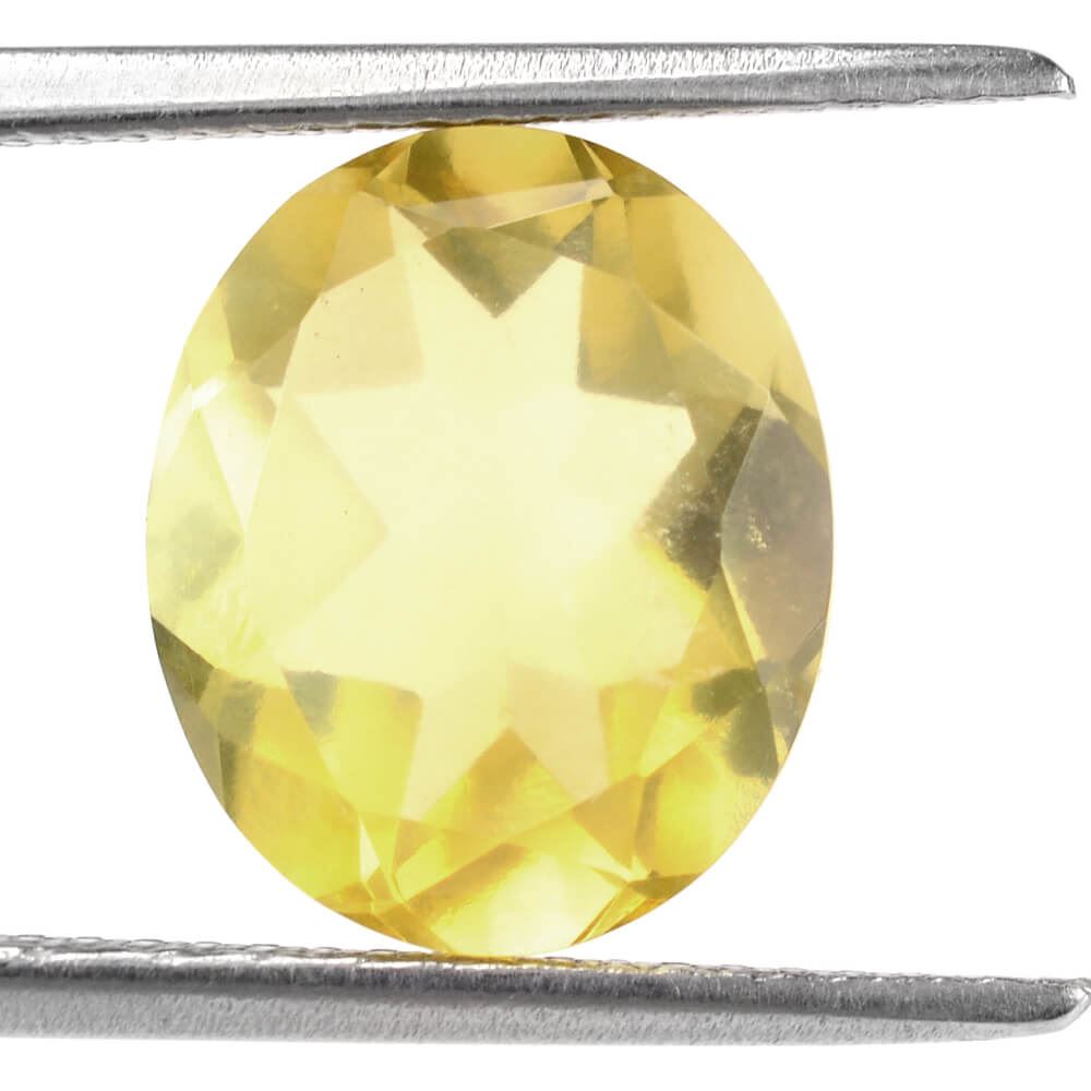 YELLOW OPAL CUT OVAL 12X10MM 3.50 Cts.