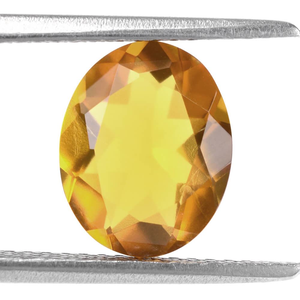 YELLOW OPAL CUT OVAL (DARK) 10X8MM 1.78 Cts.