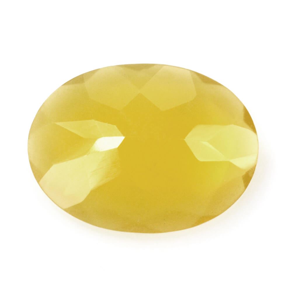 YELLOW OPAL CUT OVAL 16X12MM 4.15 Cts.