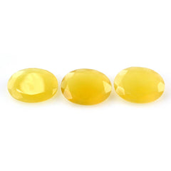 YELLOW OPAL CUT OVAL 16X12MM 4.15 Cts.