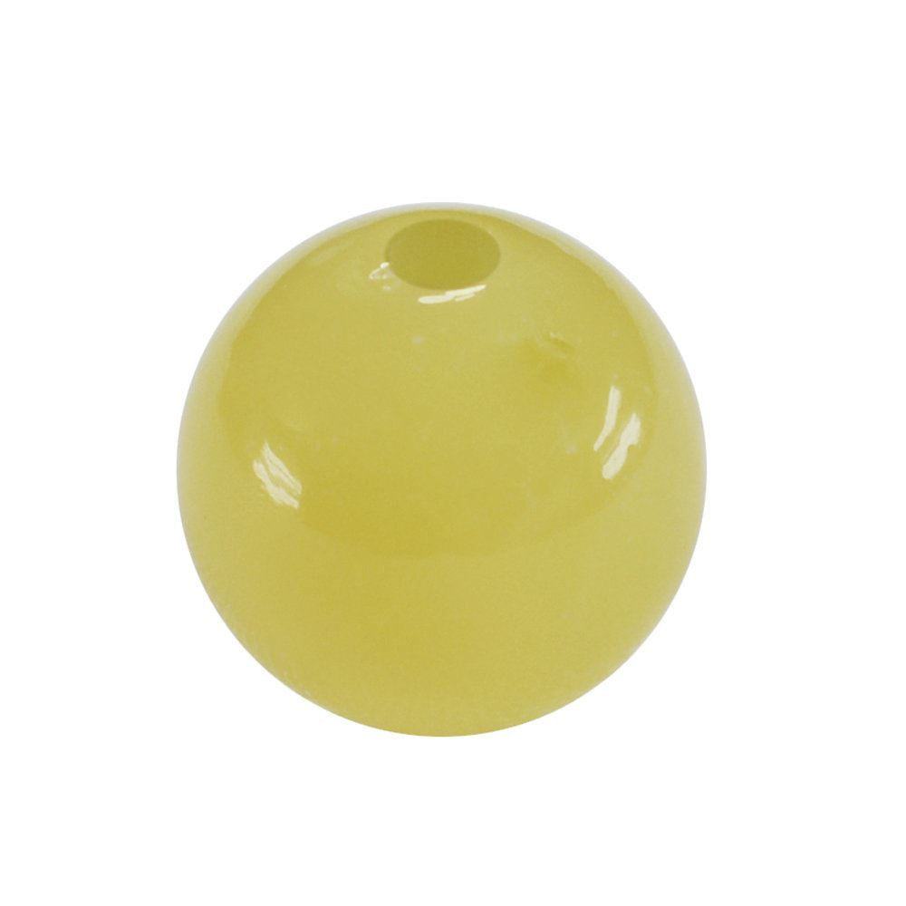 YELLOW OPAL PLAIN ROUND BALLS (FULL DRILL 1.50MM) 8MM 2.58 Cts.