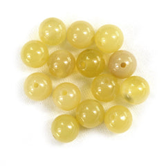 YELLOW OPAL PLAIN ROUND BALLS (FULL DRILL 1.50MM) 8MM 2.58 Cts.