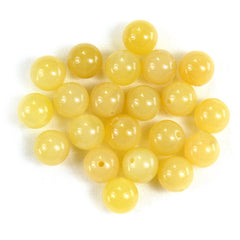 YELLOW OPAL PLAIN ROUND BALLS (FULL DRILL 1.50MM) 10MM 5.30 Cts.