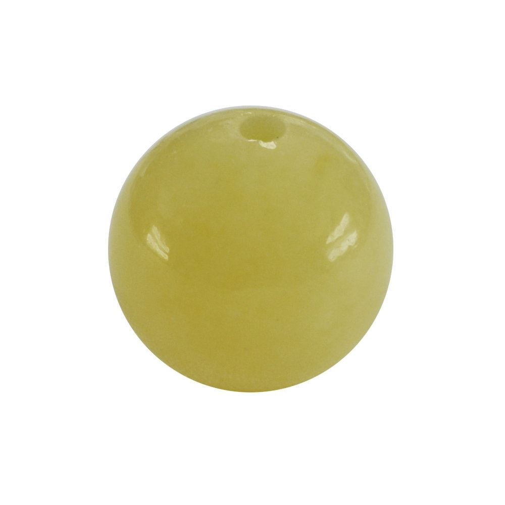 YELLOW OPAL PLAIN ROUND BALLS (FULL DRILL 1.50MM) 10MM 5.27 Cts.