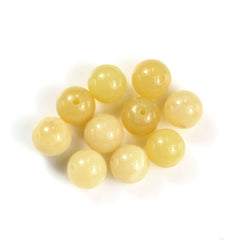 YELLOW OPAL PLAIN ROUND BALLS (FULL DRILL 1.50MM) 10MM 5.33 Cts.