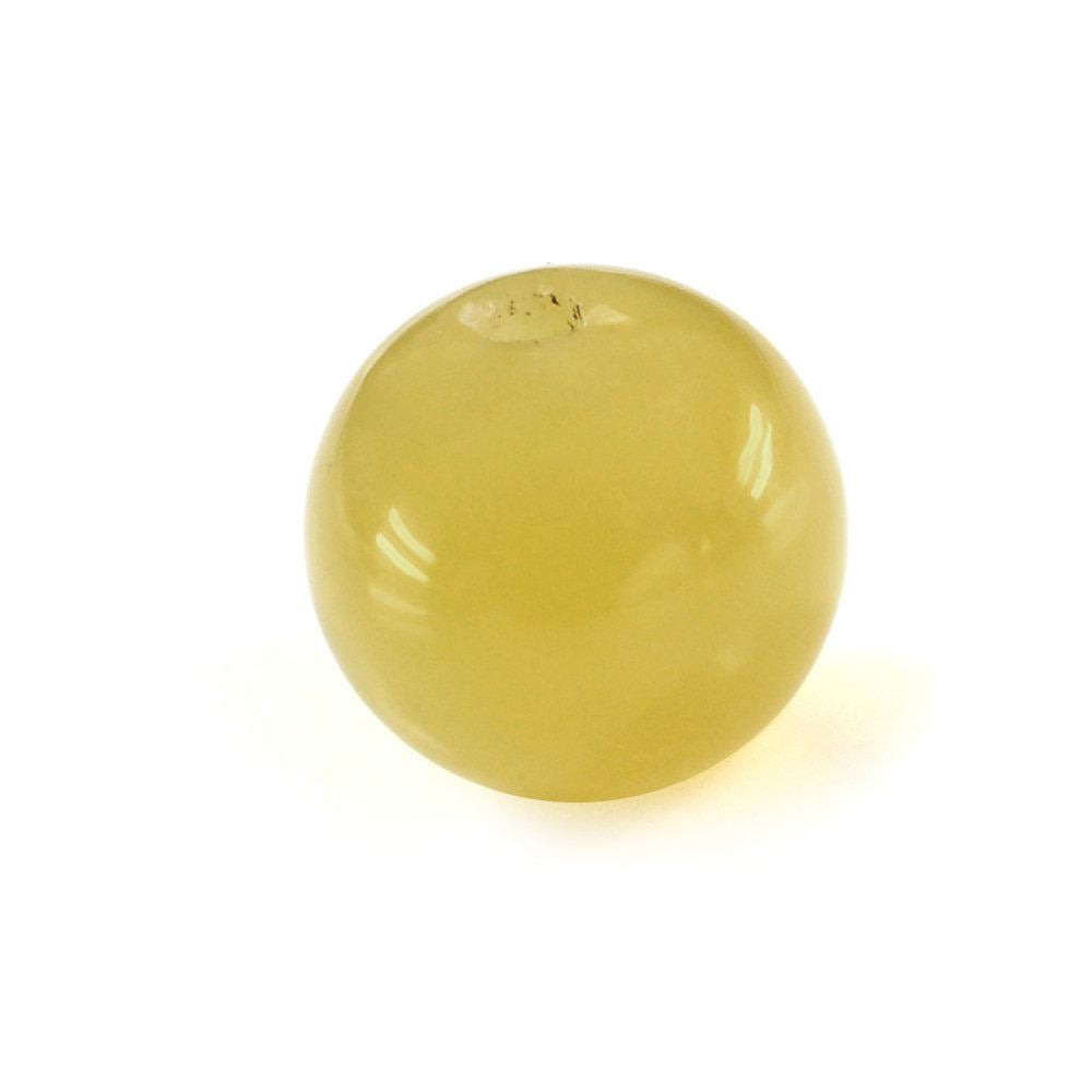 YELLOW OPAL PLAIN ROUND BALLS (FULL DRILL 1.50MM) 8MM 2.71 Cts.