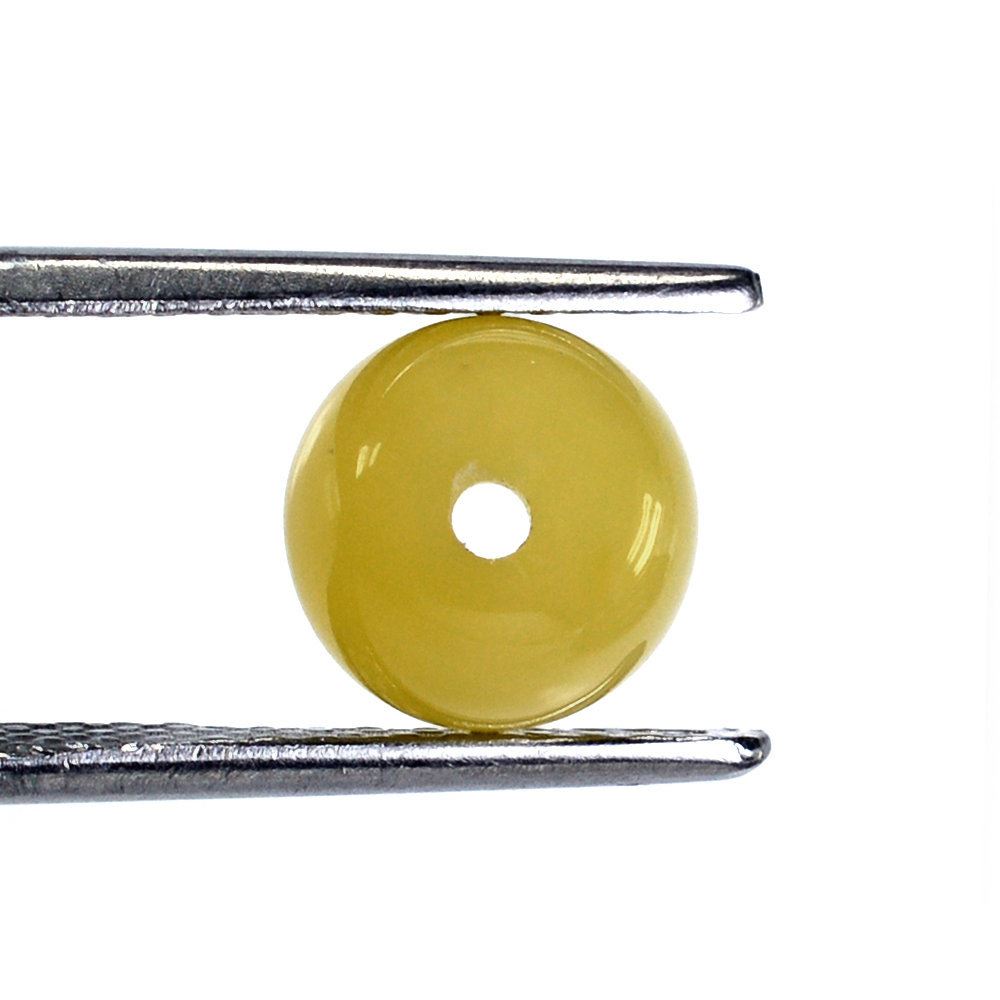 YELLOW OPAL PLAIN ROUND BALLS (FULL DRILL 1.50MM) 8MM 2.71 Cts.