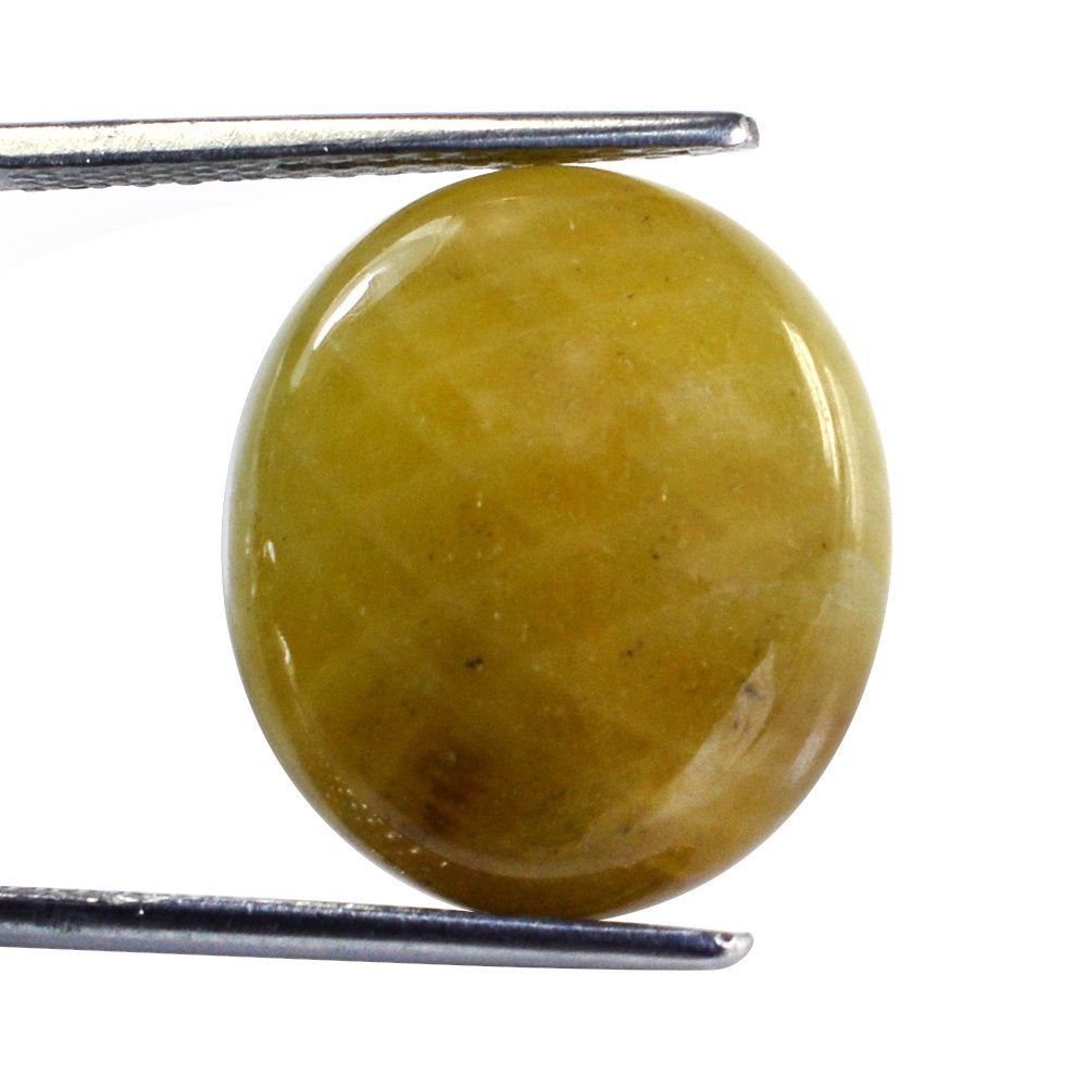 YELLOW SAPPHIRE OVAL CAB 18X16MM 16.66 Cts.